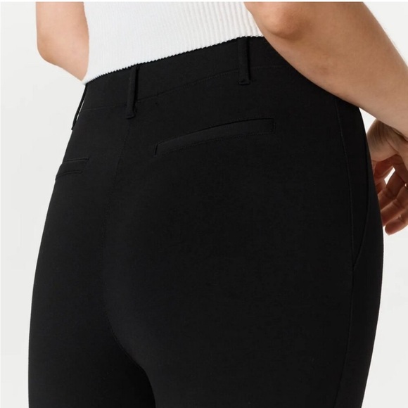 Quince Ultra Stretch Ponte Knit Classic Black Straight-Leg Pants - Picture 8 of 13